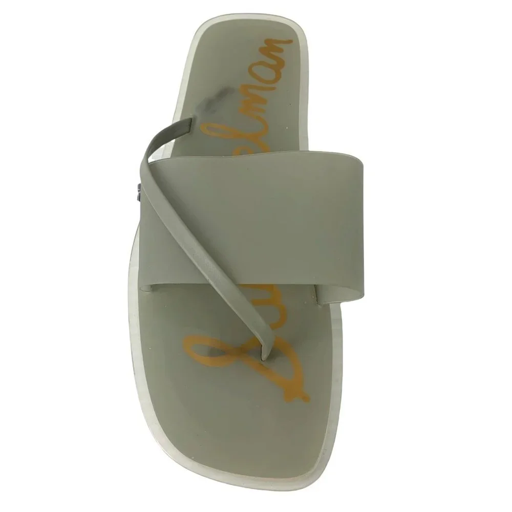 SAM EDELMAN Luciana Translucent Gray‎ Thong Slides Sandals